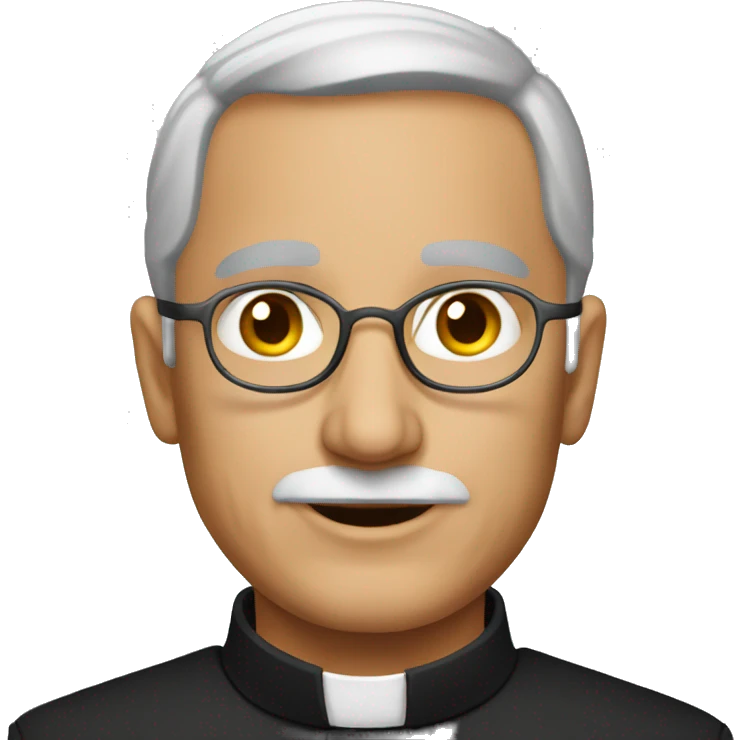 middle-aged catholic priest emoji