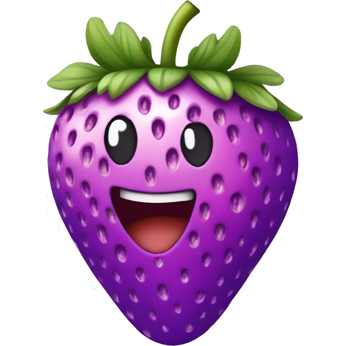 purple strawberry emoji