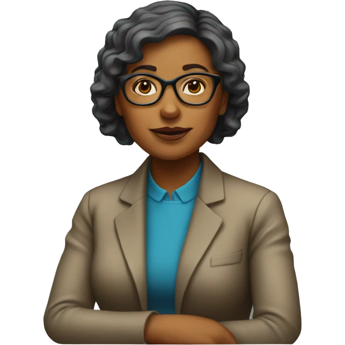 woman psychologist sitting in chair emoji