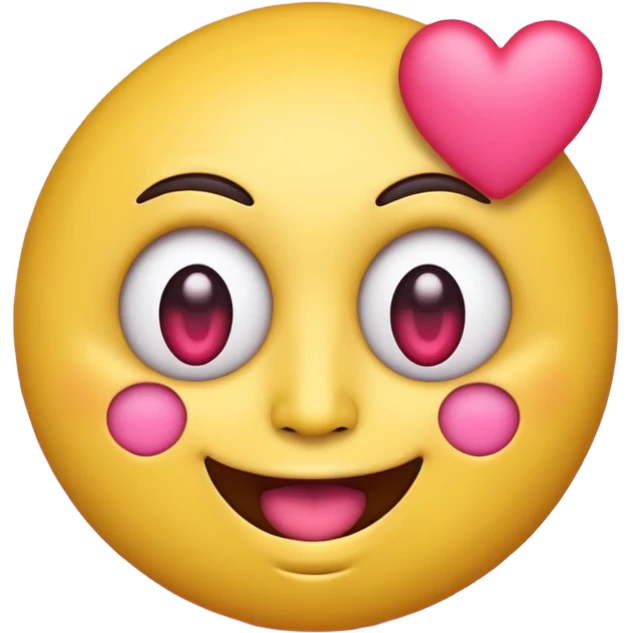 Emoji carita amarillo con ojos de corazones rosa  emoji