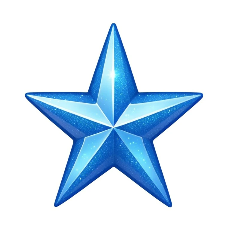 blue glitter star emoji