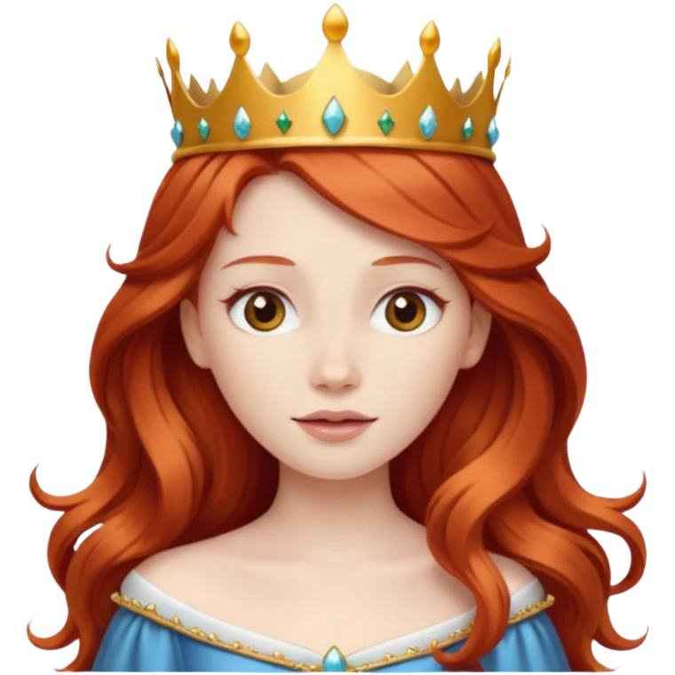 red haired princess emoji