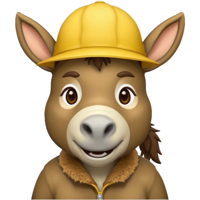 donkey with yellow hat emoji