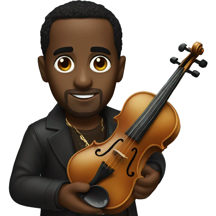 P Diddy holding a violin. emoji