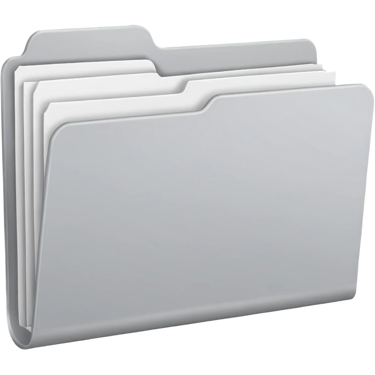 white and gray folder empty emoji