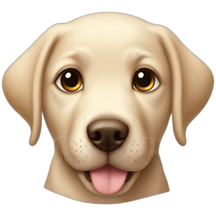 Cute puppy labrador emoji
