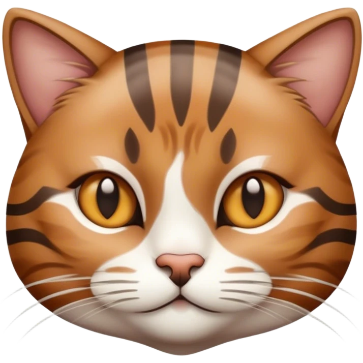  Kira cat white brown stripes emoji