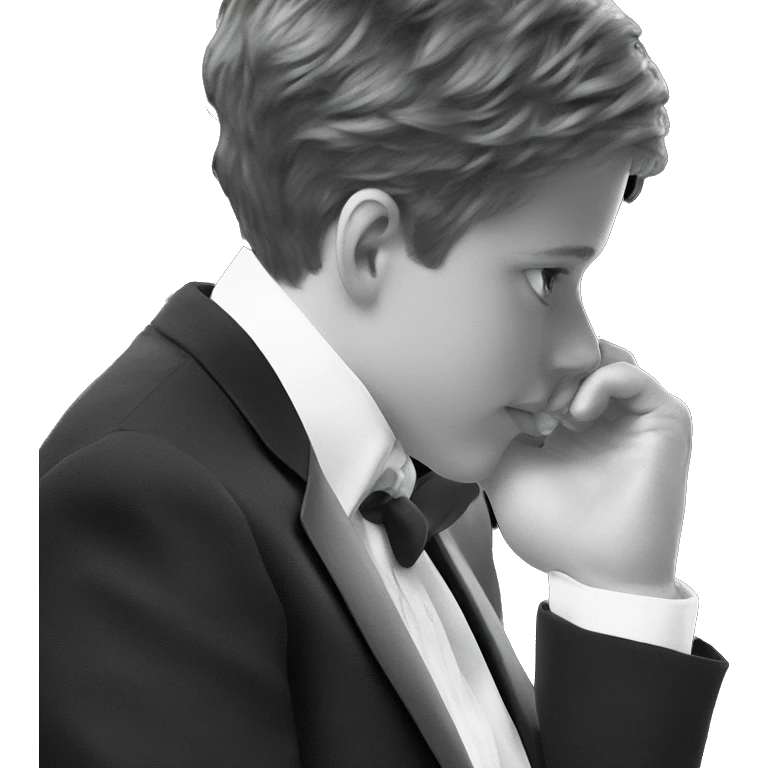 elegant boy in formal suit emoji