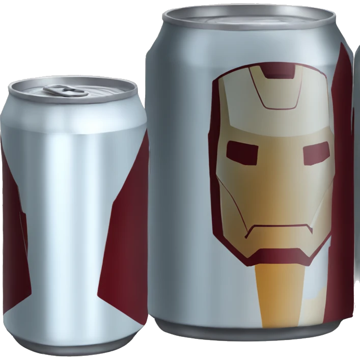 a can of a drink called iron man emoji
