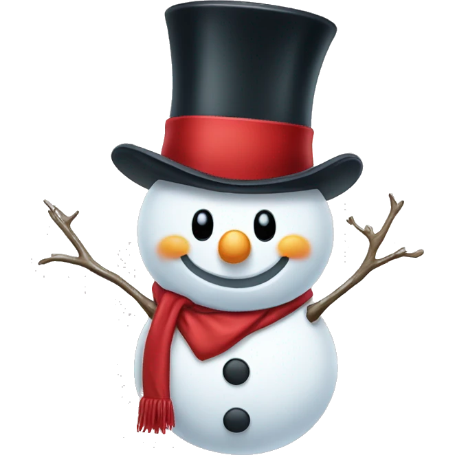 Snowman in top hat  emoji