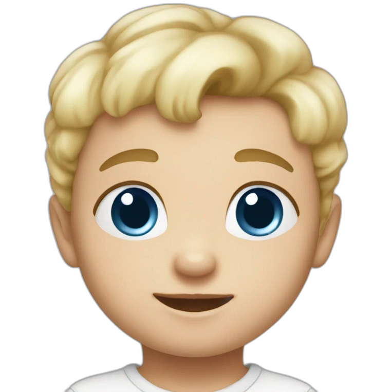 2 Blond Baby boy blue eyes emoji