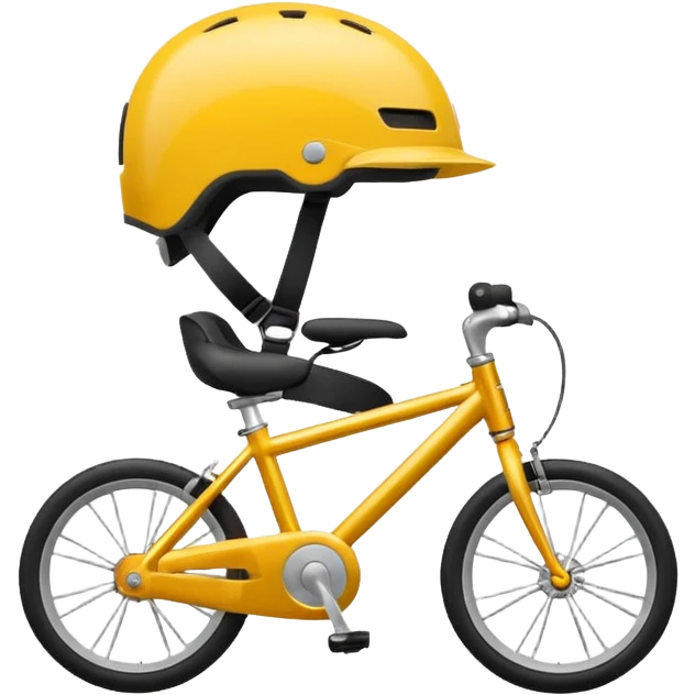 simple clean modern bike with child seat and helmet emoji