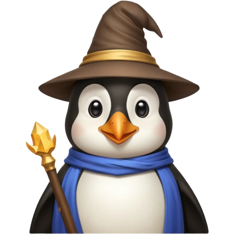 Wizard penguin happy realisitic emoji