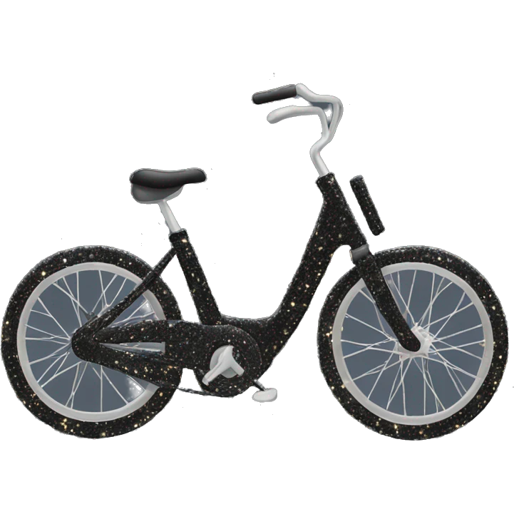 Black glittery shimmery bike emoji