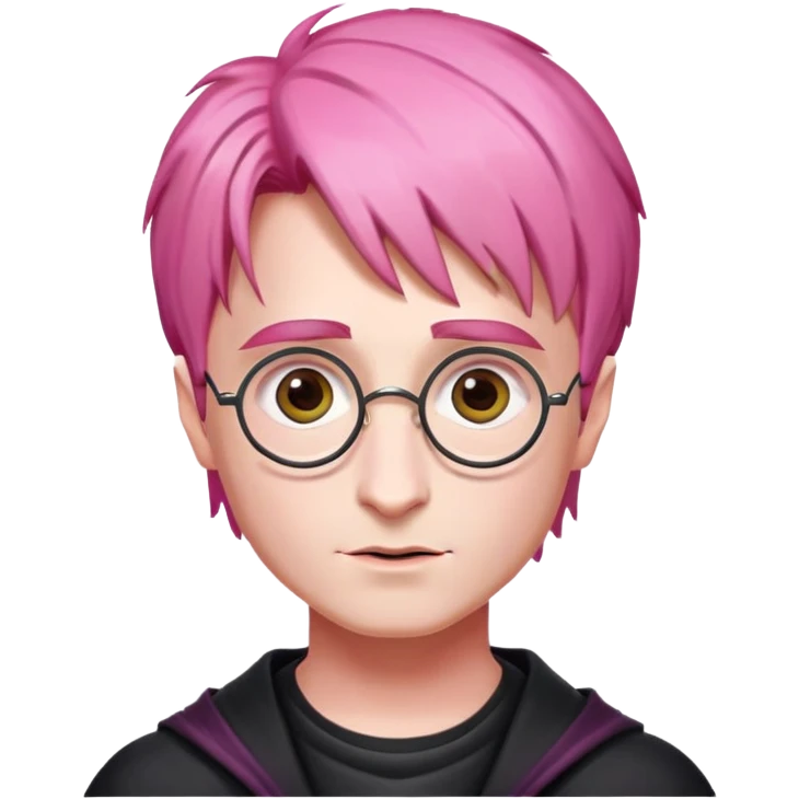 The Harry Potter with pink hair  emoji