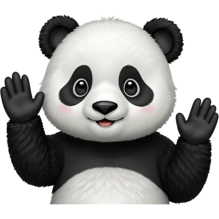 panda waving emoji