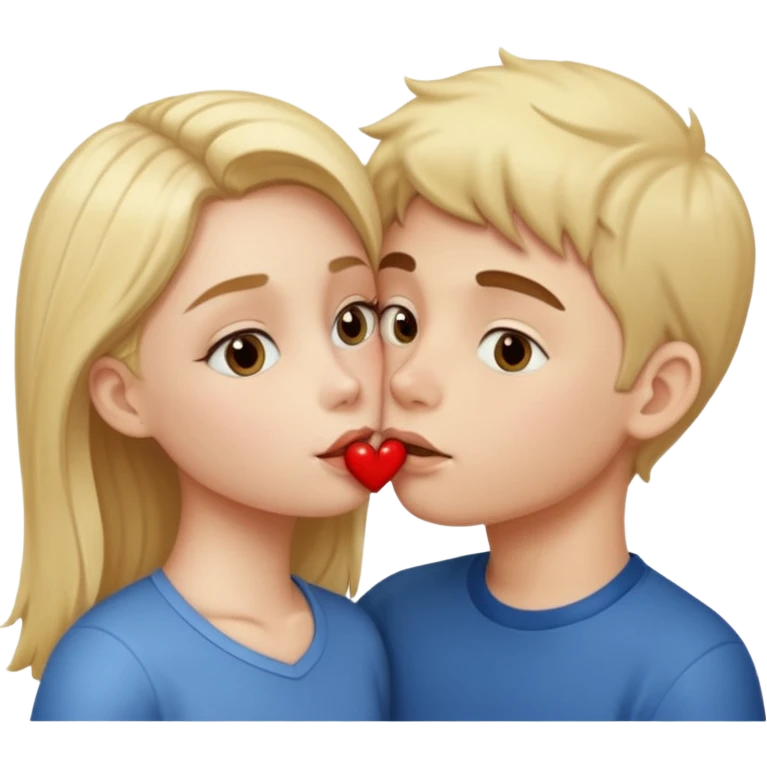 girl kissing a boy  emoji