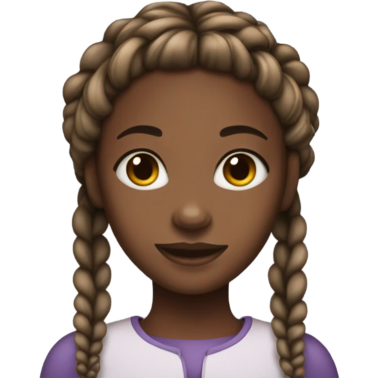 black girl with braids  emoji