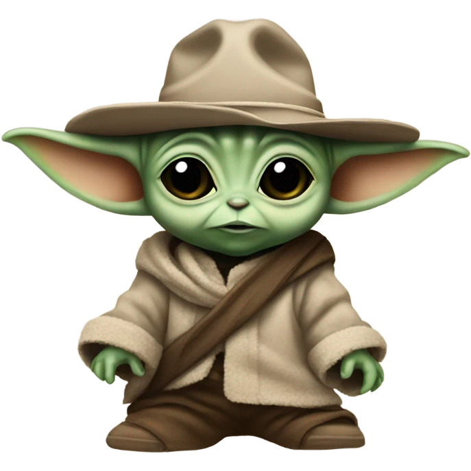Baby yoda wearing a cowboys hat emoji
