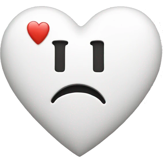 White Emoji Heart With letter L and P emoji