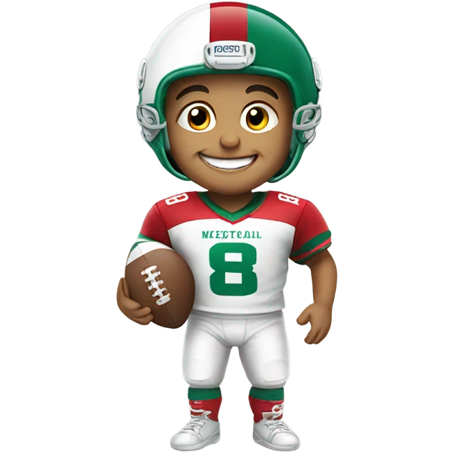 Mexican infant baby Super Bowl with football  emoji
