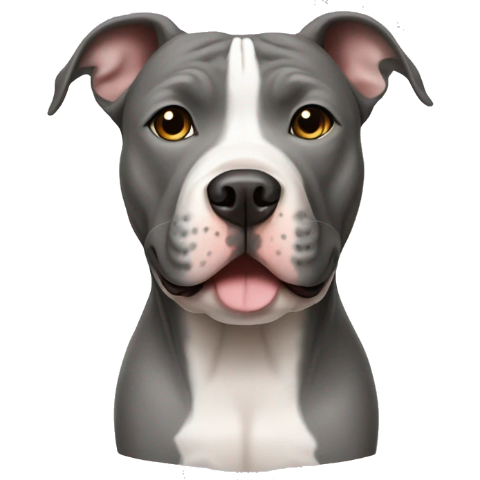 Block grey pit bull  emoji