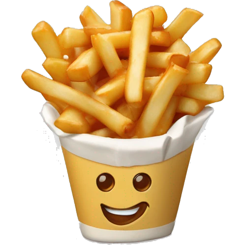 Poutine qui mange des pâtes  emoji