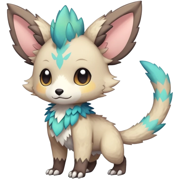  Colorful Kawaii Trico FurSona Fakemon Full Body emoji