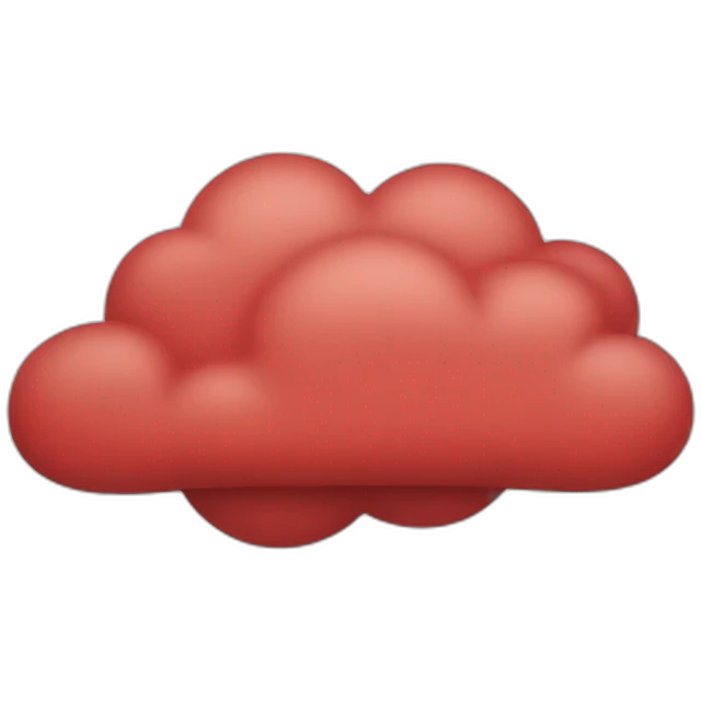 A red cloud emoji