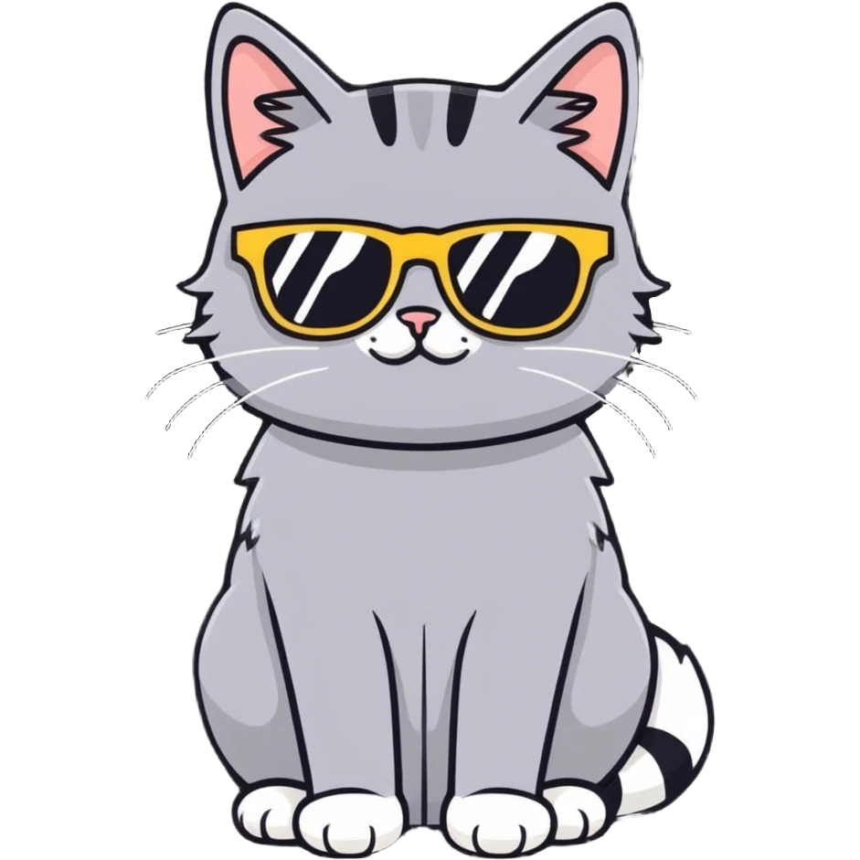 Cat with sunglasses emoji