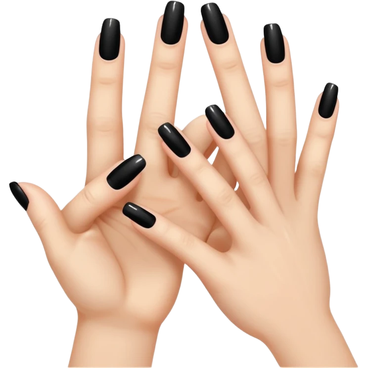 💅🏻generate the same emoji but with black colour nailpaint emoji