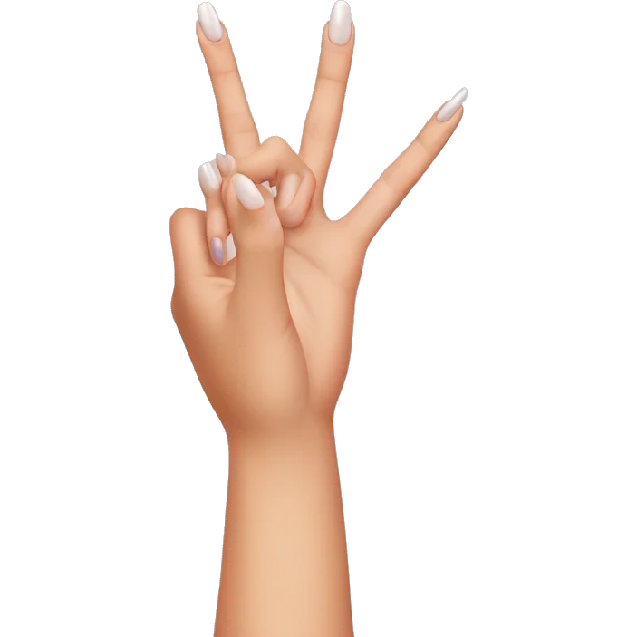Woman's hand with nail polish making OK sign emoji