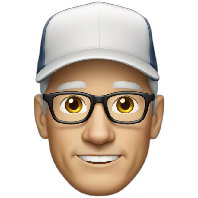 Tim Cook wearing NY hat  emoji