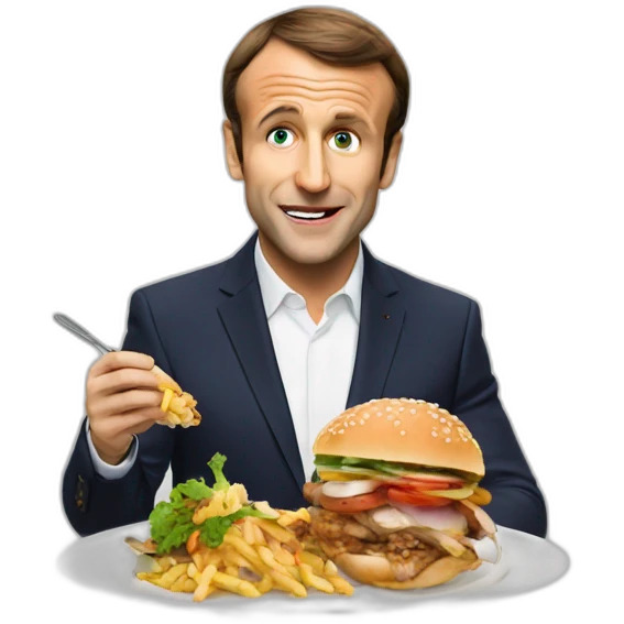 macron qui mange un kebab emoji