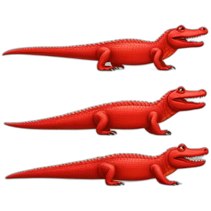Red alligator emoji