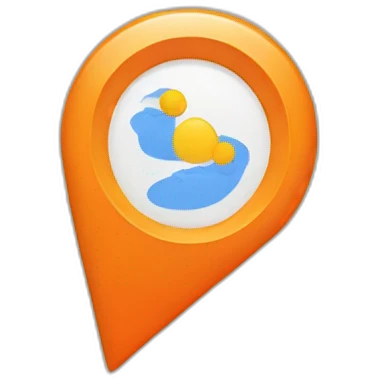 google location pin orange emoji