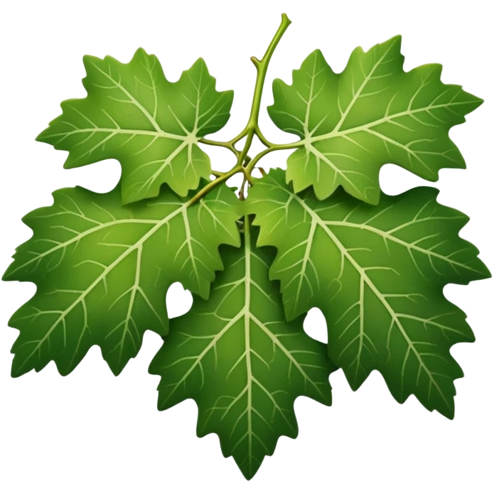 grape leaf with natural texture emoji