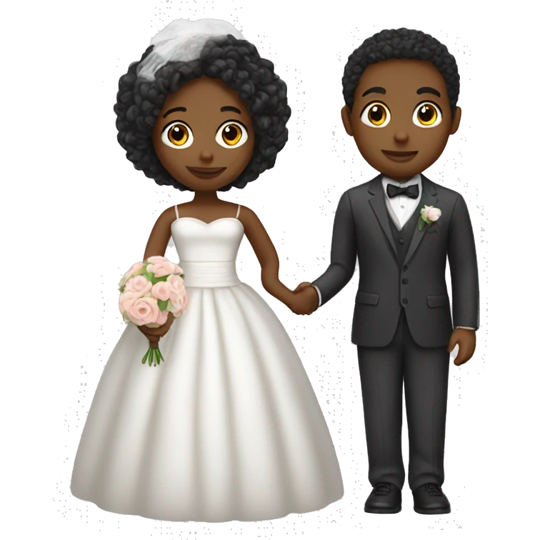  A girl with a doll get married  emoji
