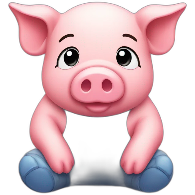 Ty-tulip-stuffed-pig-toy-slouching-sitting emoji