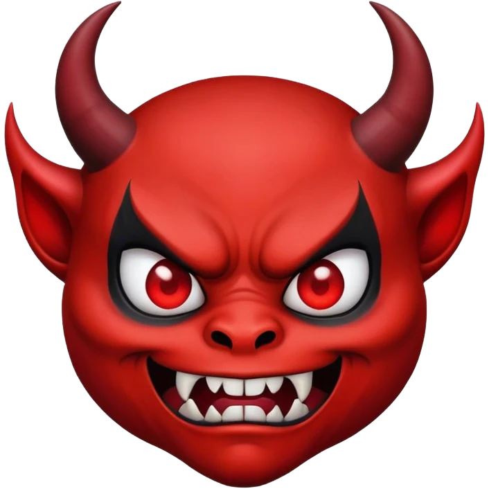  black davil face emoji