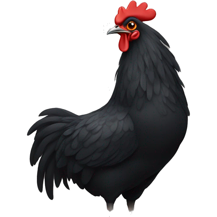 black chicken emoji