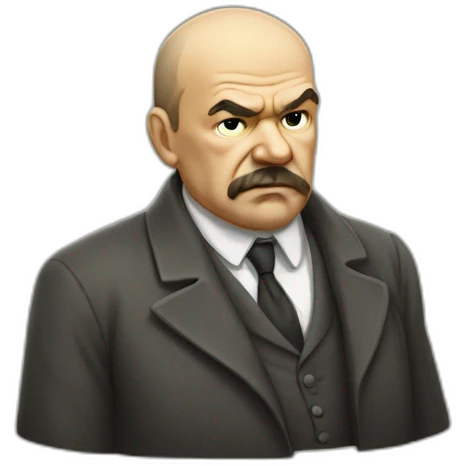 Lenin clutches his head in shock emoji