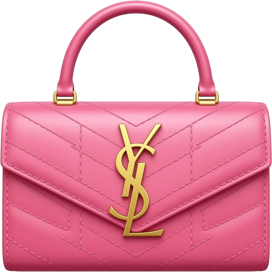 Create YSL pink bag emoji