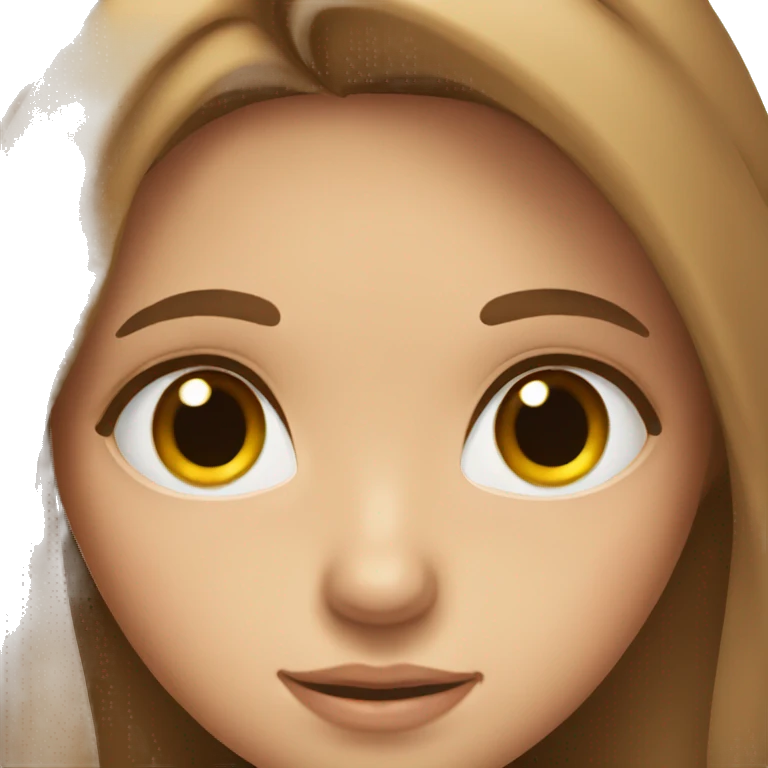 Girl with long brown hair brown eyes long eyelashes  emoji