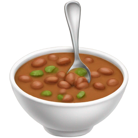 a spoonful of pinto bean soup emoji