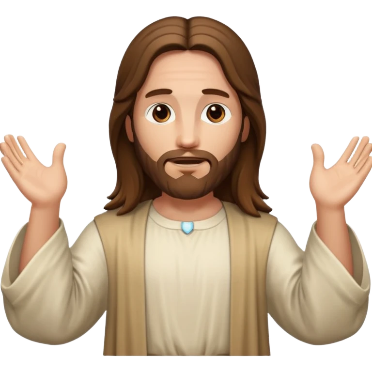 Jesus standing with arms open emoji