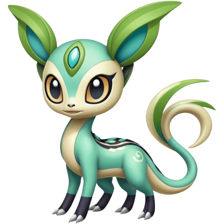 Colorful Glossy Oriental Stylish Exotic Meloetta-Palkia-Virizion-Venom-Stitch-Fakémon-creature-hybrid emoji