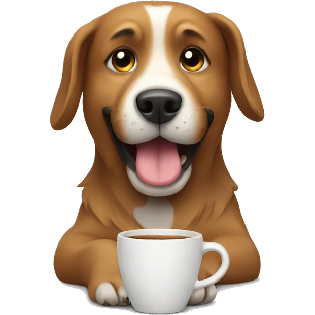dog with cup emoji