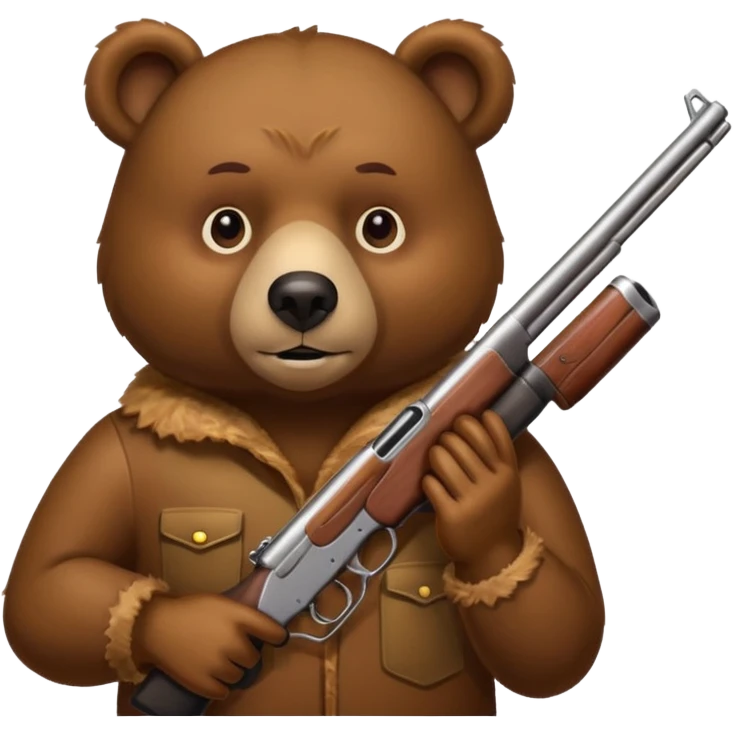 Gay bear with shotgun emoji
