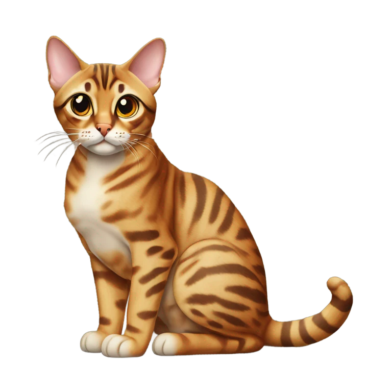 bengal cat sitting  emoji